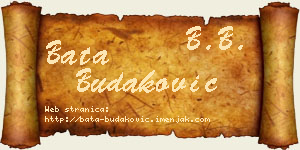 Bata Budaković vizit kartica